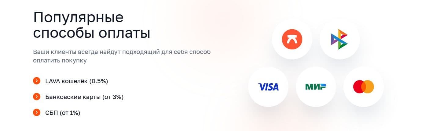 Способы оплаты и комиссии