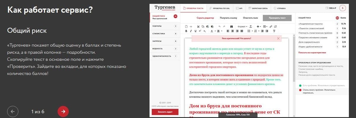 Результат проверки текста