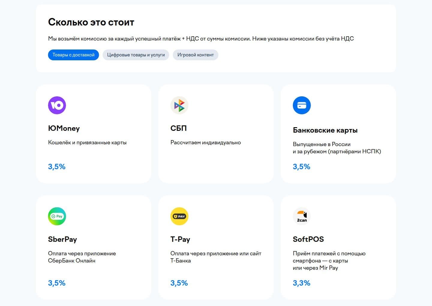 Комиссии за платежи